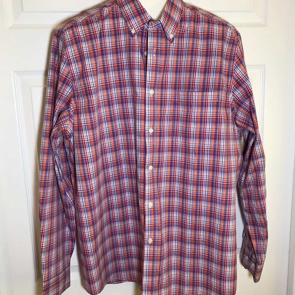 Triscots St Raphael Bright Plaid Button Down Shirt